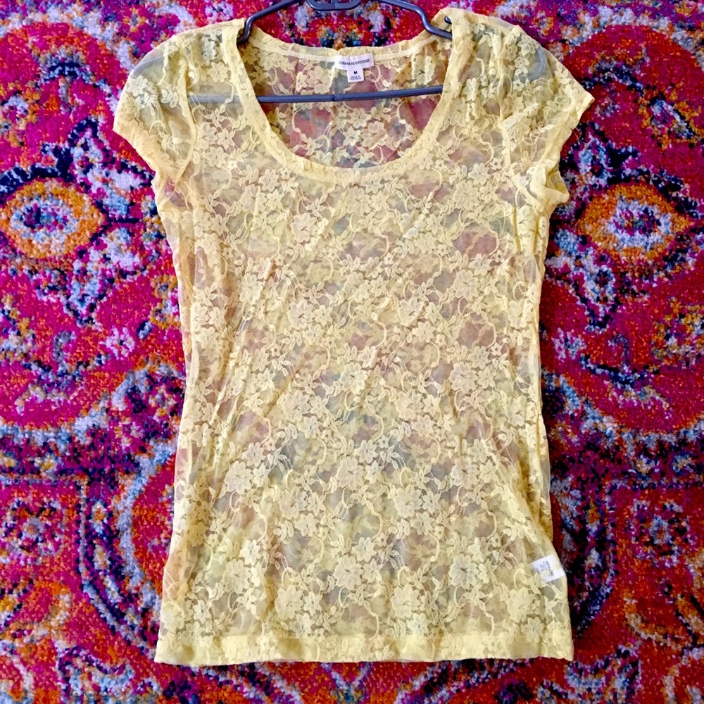 Bright Yellow Lace shirt